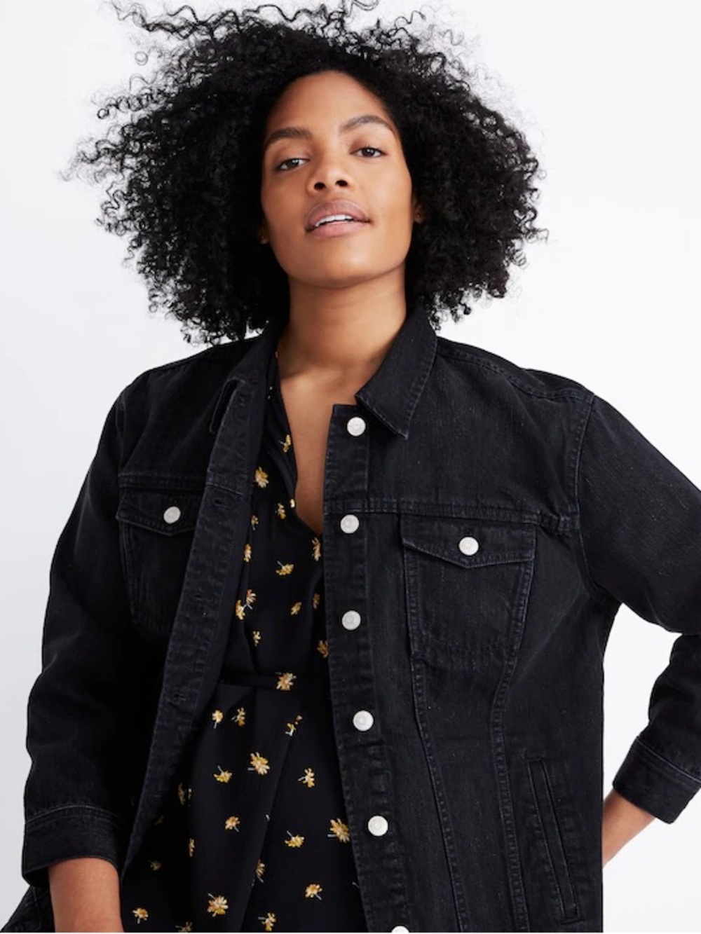 Madewell Black Jean Jacket Classic Style Size S